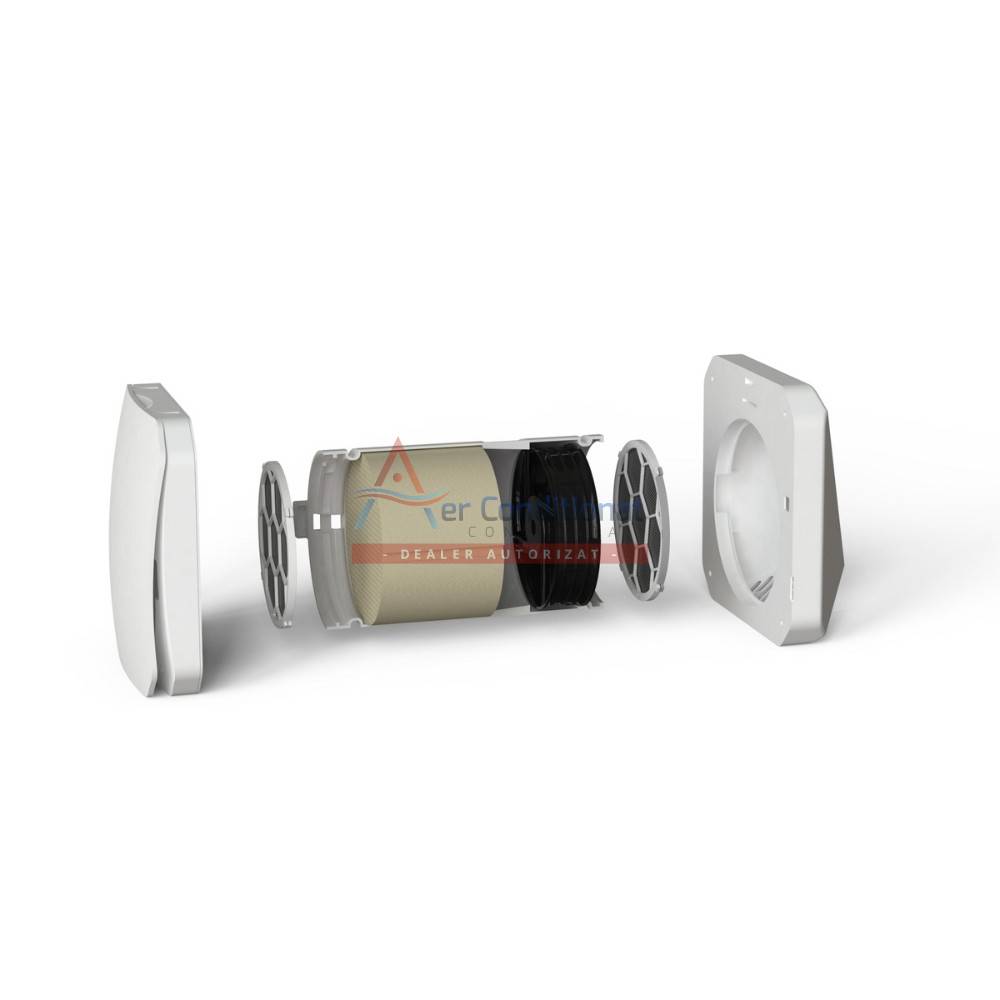 BSK ZEPHYR Sistem de ventilație cu recuperare de căldură și flux alternativ, control Wi-Fi, senzori de temperatura & umiditate si telecomanda