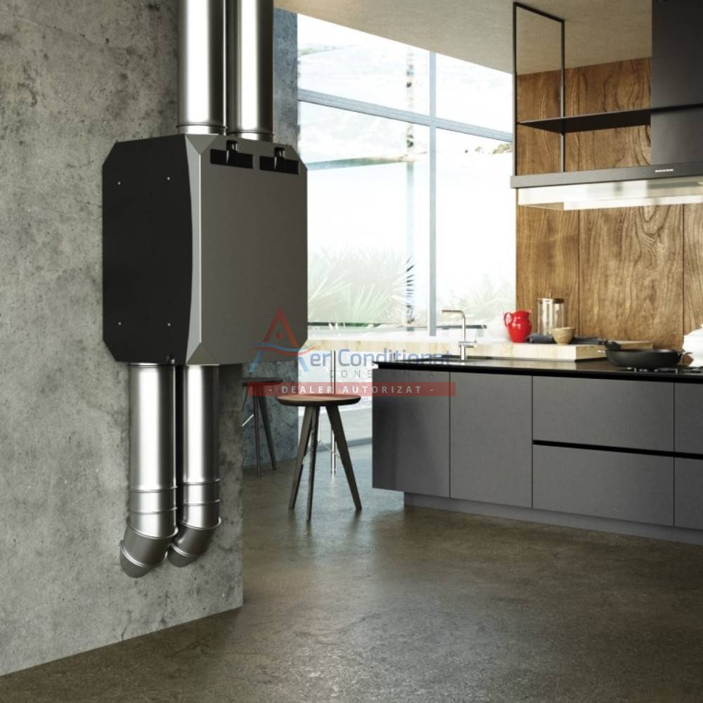 Centrală de ventilație cu recuperare de căldura BSK NOTUS 350 V1, pentru perete