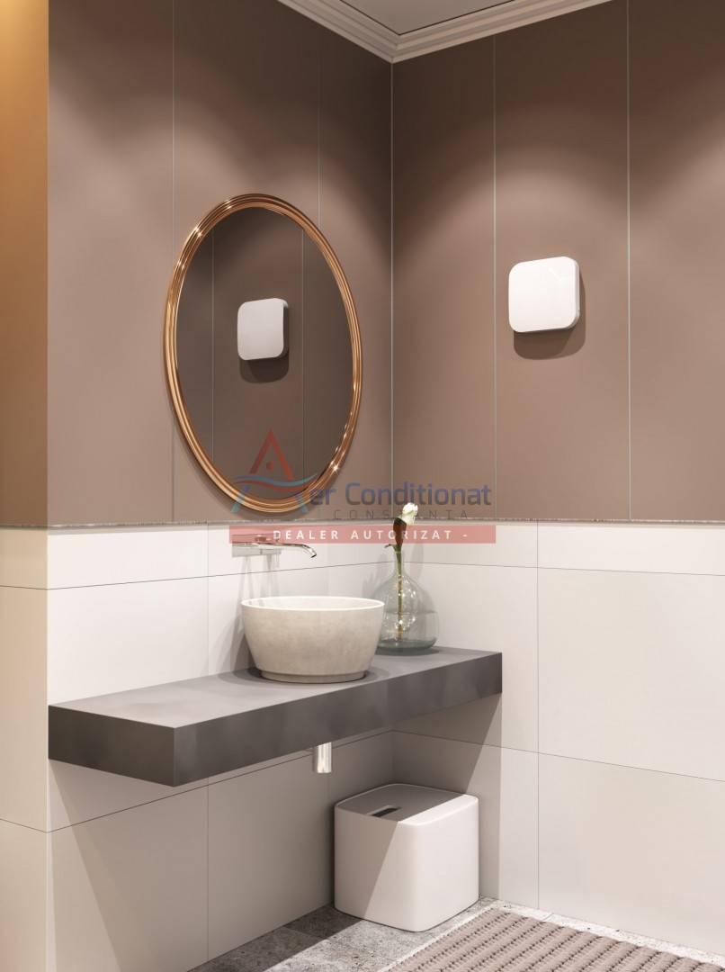 Recuperator de caldura BSK, Zephyr Mini, ceramic, flux alternativ, 4 moduri functionare, 2 filtre G3, lungime tub 250-500mm,  Ø94, gura de montare Ø110