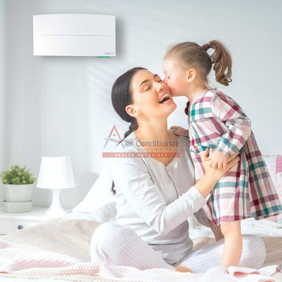 Recuperator de caldura Helty Flow Plus, Dublu Flux, Senzor Umiditate, Randament 91%, Filtru F7+G4